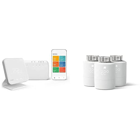 tado° Wireless Smart Thermostat Starter Kit V3+ Incl. Stand – Full Control Over Your Boiler And Hot Water From Anywhere, Save Energy, Easy DIY Installation - Works With Amazon Alexa, Siri, and Google.