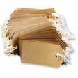 200 LARGE Brown/Buff (Manilla) Strung 134x67mm Tag/Tie On Luggage Craft Labels 5 by Q-Connect.