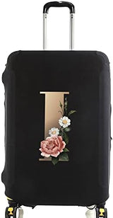 Initial Letter Printed Design Travel Trolley Case Cover Protector Washable Suitcase Cover Luggage Storage Covers for 18-28 Inch Luggage Cover (L (26-28 inch Luggage), gold S).