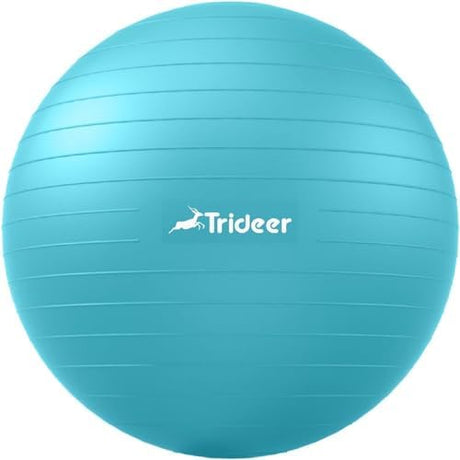 Trideer Exercise Ball Yoga Ball, 5 Sizes Pregnancy Ball for Maternity, Balance, Stability, Fitness, Anti-Burst Birthing Ball & Heavy Duty Office Ball Chair, Gym Ball with Quick Pump.