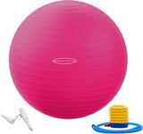 Signature Fitness Anti-Burst and Slip Resistant Exercise Ball Yoga Ball Fitness Ball Birthing Ball with Quick Pump, 2,000-Pound Capacity, Multiple Sizes.