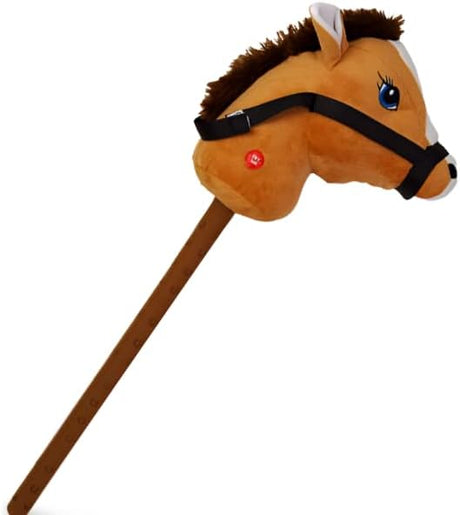 Aggloz | Hobby Horse Toy with Sounds | Tall Horse on a Stick | Quality Horse Toys | Galloping Sounds | Childrens Toy | for Kid Xmas Gifts Indoor & Outdoor | 66cm.