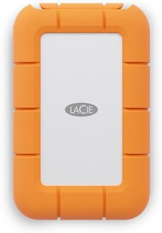 LaCie Rugged Mini, 1TB, 2.5", Portable External Hard Drive, for PC and Mac, Shock, Drop and Pressure Resistant, 2 year Rescue Services (LAC301558).