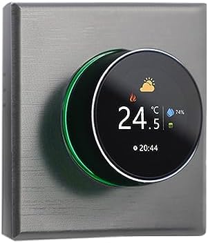 KKnoon WiFi Smart Thermostat Color Screen Rotary Heating Thermostat with Backlight/Temperature/Sensor/Time Temperature Calibration Adjustment.