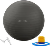 Signature Fitness Anti-Burst and Slip Resistant Exercise Ball Yoga Ball Fitness Ball Birthing Ball with Quick Pump, 2,000-Pound Capacity, Multiple Sizes.