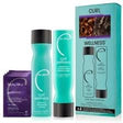 Malibu C Curl Wellness Collection Treatment Kit, 266ml Shampoo, 266ml Conditioner, and 4 packet Remedies 5g each.