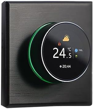 KKnoon WiFi Smart Thermostat Color Screen Rotary Heating Thermostat with Backlight/Temperature/Sensor/Time Temperature Calibration Adjustment.