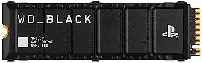 WD_BLACK SN850P 1TB PS5 SSD, Officially licensed for Playstation PS5 consoles, PS5 expansion card, Speeds up to 7300 MB/s, M.2 2280 PCIe NVMe, Exclusive Heatsink Design, Internal gaming SSD, Black