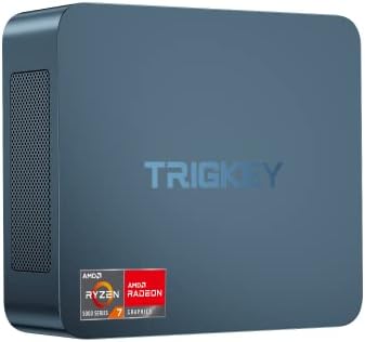 TRIGKEY Mini PC 8 Core 16 Thread Mini Computer Desktop PC Ryzen 7 5800H（Up to 4.4GHz） 32G DDR4+1TB NVME SSD Micro PC | 8Core 2000MHz HD graphics | WIFI-6 | BT 5.2 | HDMI+DP | Type-C | USB 3.2.