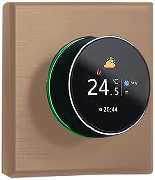 KKnoon WiFi Smart Thermostat Color Screen Rotary Heating Thermostat with Backlight/Temperature/Sensor/Time Temperature Calibration Adjustment.