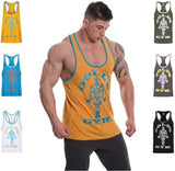 Gold's Gym GGVST004 Men's Training Sports Fitness Tank Top Muscle Joe Contrast Stringer Vest.