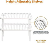 Amazon Basics Stackable Kitchen Storage Shelves, Metal, White