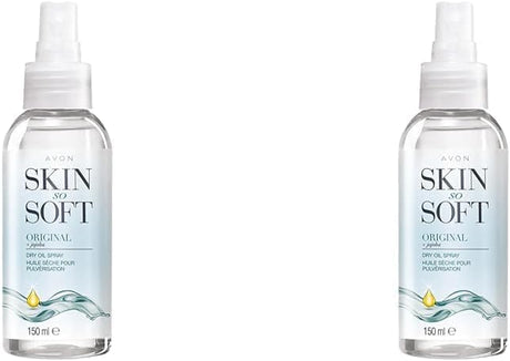 Avon Skin So Soft Dry Oil Spray 150ml | Locks in Moisture | Formulated with Jojoba Oil and Vitamin E | Quick Dry Formula | Cruelty Free,Clear.