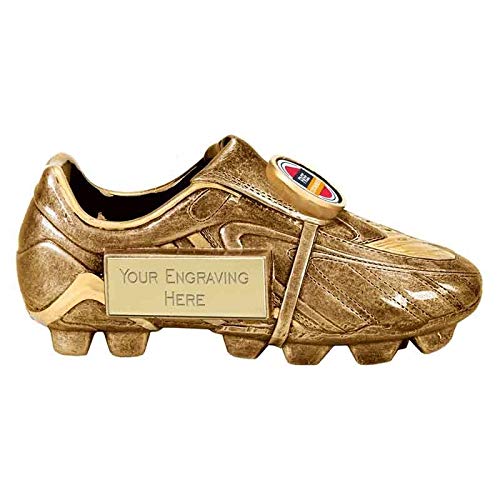 Trophies Plus Medals Premier 3D Golden Football Boot Award 14.5cm (5 3/4") FREE ENGRAVING.