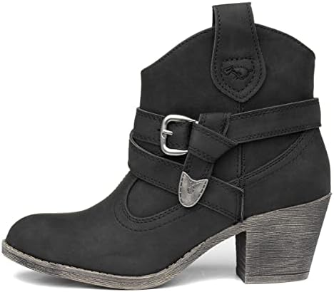 Rocket Dog Satire Womens Black Cowboy Ankle Boot.