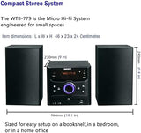 WISCENT Hi-Fi Compact Stereo Systems with Bluetooth, FM Radio,CD Player,Micro DVD Player for Home,USB-MP3 Playback,AUX,MIC,Remote Control,30W, Hi Fi Music System,DSP-Tech