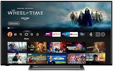 Toshiba UF3D 55 Inch Smart Fire TV 139.7 cm (4K Ultra HD, HDR10, Freeview Play, Prime Video, Netflix, Alexa voice control, HDMI 2.1, Bluetooth, Airplay).