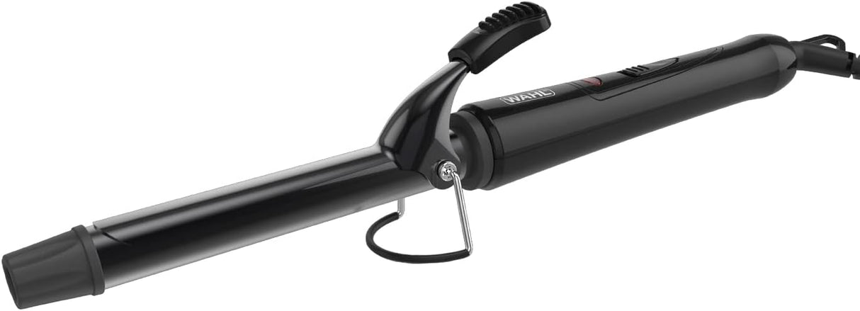 Wahl Curling Tong, Hair Styling Tool, Curling Wand, Ceramic Curlers for Shiny Curls, Corded Hair Curling Wand, Swivel Cord, Quick Heat, Cool Touch Tip, Barrel Clamp, 32mm, Black.