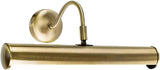 Modern Adjustable Twin Picture Wall Light in an Antique Brassed Effect Finish