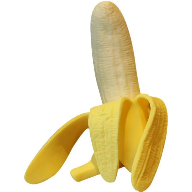 Yellow Banana Elastic Simulation Squeezing Simulation Fruits Ornaments, Stretchy Soft Banana Ornaments Antistress Decompression Sensory Vent Ornaments Reliever for Adults，Novelty and Gag Accessories.