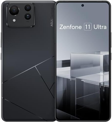 ASUS Zenfone 11 Ultra, UK Official, Eternal Black, 16GB RAM 512GB Storage, Snapdragon 8 Gen 3, 6.78 Inch AMOLED 144Hz, 50MP Gimbal Camera.