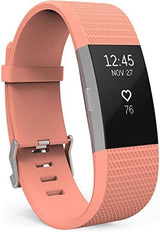 Yousave Accessories Compatible With FitBit Charge 2 Strap, Adjustable Band Straps, Replacement Silicone Sport Wristband For Men/Women in Small or Large.