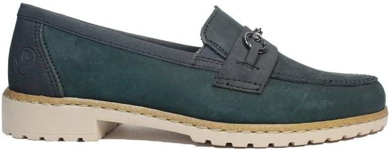 Rieker 51860-14 Careen Navy Nubuck Womens Loafers 36.