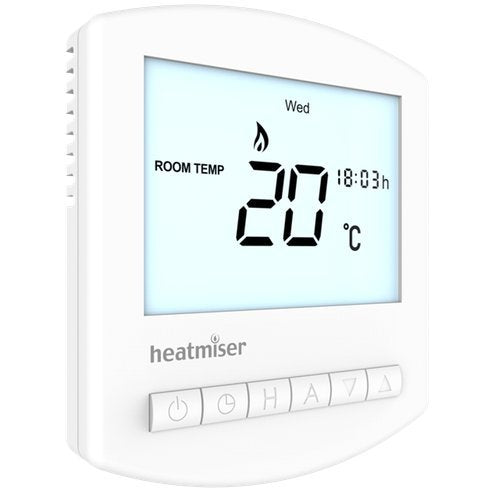 Heatmiser Slimline Thermostat - Digital Programmable Thermostat.