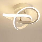 EIDISUNY LED Ceiling Light Interweave Modern Creative White Black Ceiling Lamp for Hallway Office Unusual Lamps Bedroom Kitchen Living Room LED Ceiling Light Warm White 22W (Black)