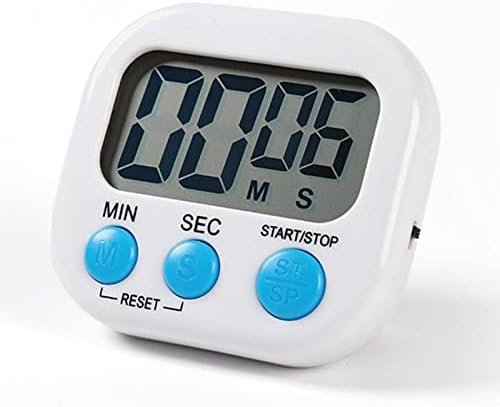 Houdian Digital Kitchen Timer, Magnetic Backing Stand, Loud Alarm, Count up & Count down Clock, White.