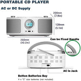 CD Radio Portable CD Player Boombox with Bluetooth,FM Radio,USB MP3 Playback,3.5mm AUX Headphone Jack and USB Input, CD-MP3/CD-R/CD-RW Compatible(WTB791)