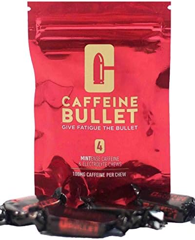 Caffeine Bullet Energy Gel Upgrade - Mint Chews *16 – Faster Boost Than Gels, Tablets and Gum. 100mg Caffeine - Sport Science for Running, Cycling, Gaming & Pre Workout Endurance Kick..