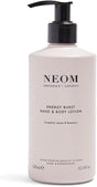 NEOM – Energy Burst Hand & Body Lotion, 300ml | Grapefruit, Lemon & Rosemary | Nourish & Soften.