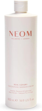 NEOM- Real Luxury Cocooning Shower Cream | Lavendar, Geranium & Cedarwood (500ml, 500, millilitre).