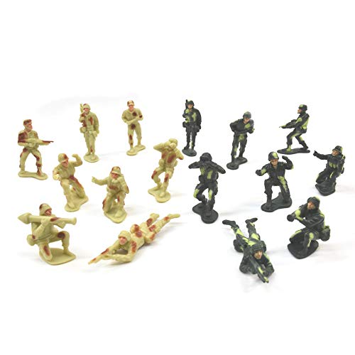 PETERKIN CLASSICS | Soldier World 16-Piece Set | 4.5-9cm Plastic Soldier Figures For Children | Military Figures | Roleplay Toys | Educational Toys | Ages 3+.