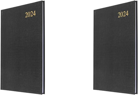 Collins Debden Collins Essential A4 Diary 2024 Daily Planner - 2024 Page A Day Diary Journal & 2024 Planner - Business Office Academic and Personal Use - A4 Size (Black).