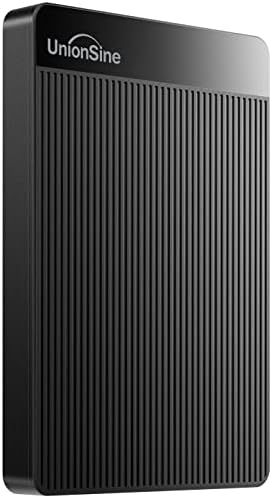 UnionSine HD2510 500GB USB 3.0 Ultra Slim Portable External Hard Drive HDD Compatible with PC, Mac, Laptop, Xbox, Xbox One, PS4 (Black)