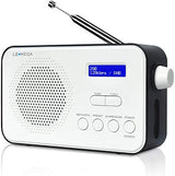 LEMEGA PR2 Portable DAB/DAB+ and FM Digital Radio,Personal Small DAB Radio, Alarm Clock,60 Preset Stations,Headphones-Out,Batteries or Mains Powered - Walnut