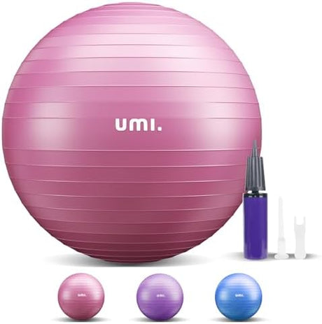 Amazon Brand - Umi Large Exercise Ball 55cm 65cm 75cm Gym Balls for Adults Yoga Ball with Pump Anti Burst Ball Chair for Balance, Stability.