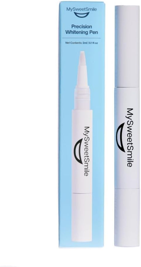 MySweetSmile Precision Teeth Whitening Pen - Pap Formula - Enamel-Safe - Sensitivity-Free - Dentist-Approved - IndyBest Award-Winning Brand - Mint Flavour.