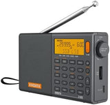 XHDATA D-808 Portable Digital Radio FM stereo/SW/MW/LW SSB RDS Air Band Multi Band Radio Speaker with LCD Display Alarm Clock External Antenna