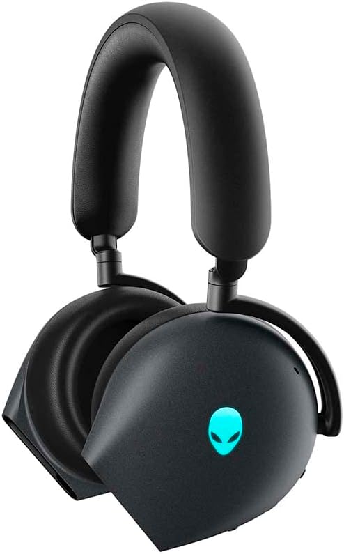 Alienware Tri-Mode AW920H Wireless Gaming Headset, 40mm Hi-Res Drivers, Active Noise Cancelling, Fast Charging, Multi Platform Compatible, White.