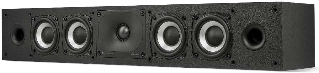 Polk Audio Monitor XT15 High-Resolution Compact Bookshelf Loudspeakers, Hi-Res Certified Performance, Dolby Atmos Certified & DTS:X Compatible, Black.