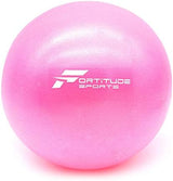 Fortitude Sports Yoga Ball 25cm | Soft Mini Pilates Ball Small for Yoga, Fitness, Core, Stability and Physical Therapy | Inflatable Mini Gym Ball With Inflation Straw.