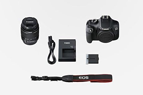 Canon EOS 4000D DSLR Camera and EF-S 18-55 mm f/3.5-5.6 III Lens - Black (Renewed).