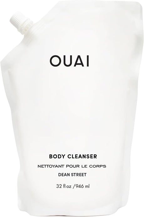 OUAI Body Cleanser Refill, Dean Street - Foaming Body Wash with Jojoba Oil and Rosehip Oil to Hydrate, Nurture, Balance and Soften Skin - Paraben, Phthalate and Sulfate Free Skin Care Products - 946ml.