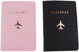 2 PCS Passport Covers Durable Passport Holder Waterproof Leather Passport Passport Cover Holders Passport Holder Protector for Honeymoon Wedding Family Business Travel.