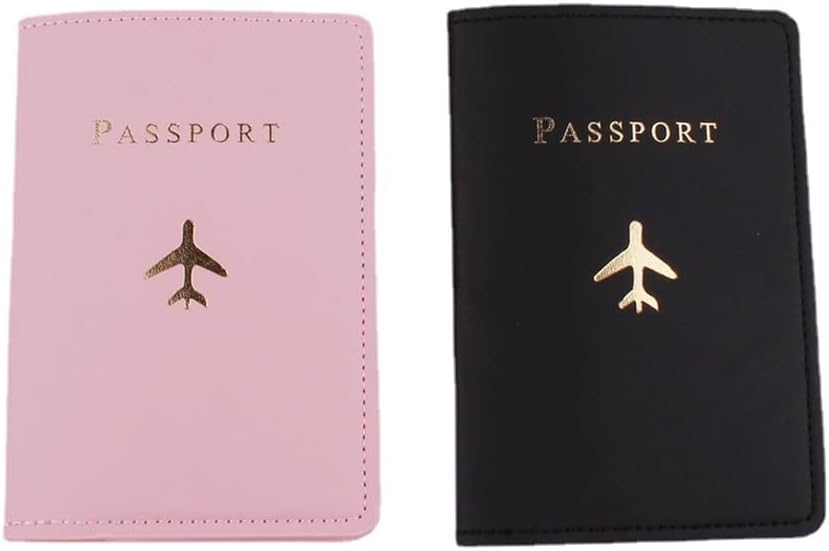 2 PCS Passport Covers Durable Passport Holder Waterproof Leather Passport Passport Cover Holders Passport Holder Protector for Honeymoon Wedding Family Business Travel.