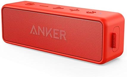 Anker Soundcore 2 Portable Bluetooth Speaker with 12W Stereo Sound, BassUp, IPX7 Waterproof, 24-Hour Playtime, Wireless Stereo Pairing, Speaker for Home, Outdoors, Travel