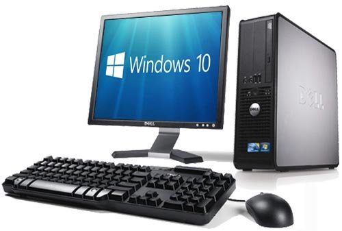 WiFi enabled Complete set of Dell OptiPlex Dual Core 4GB RAM, 160 GB Hard Drive, Windows 10 Desktop PC Computer (Renewed).